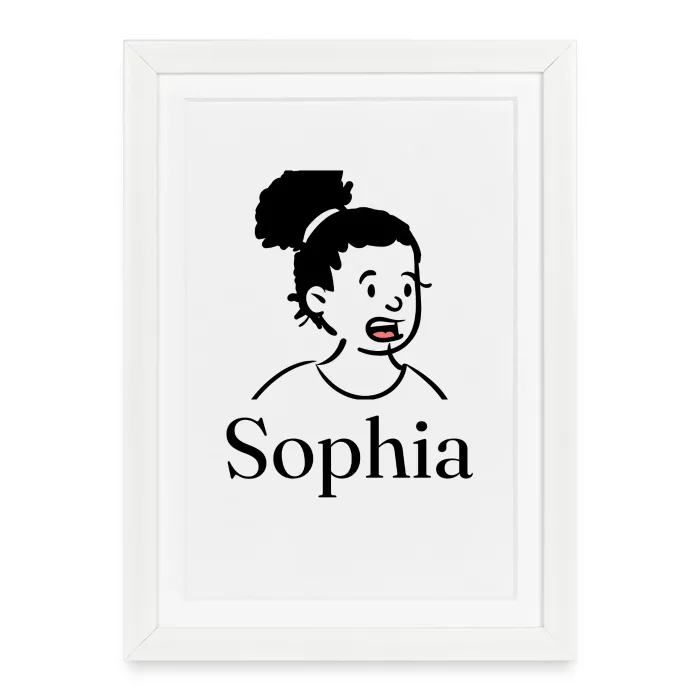 Affiche encadrée personnalisée au prénom Sophia