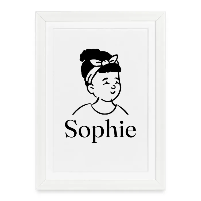 Affiche encadrée personnalisée au prénom Sophie