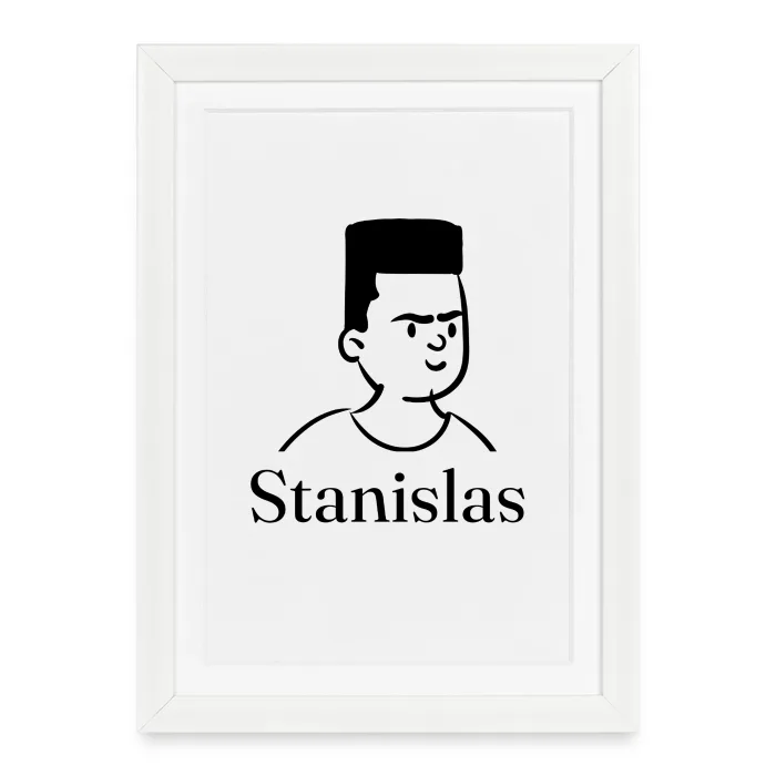 Affiche encadrée personnalisée au prénom Stanislas