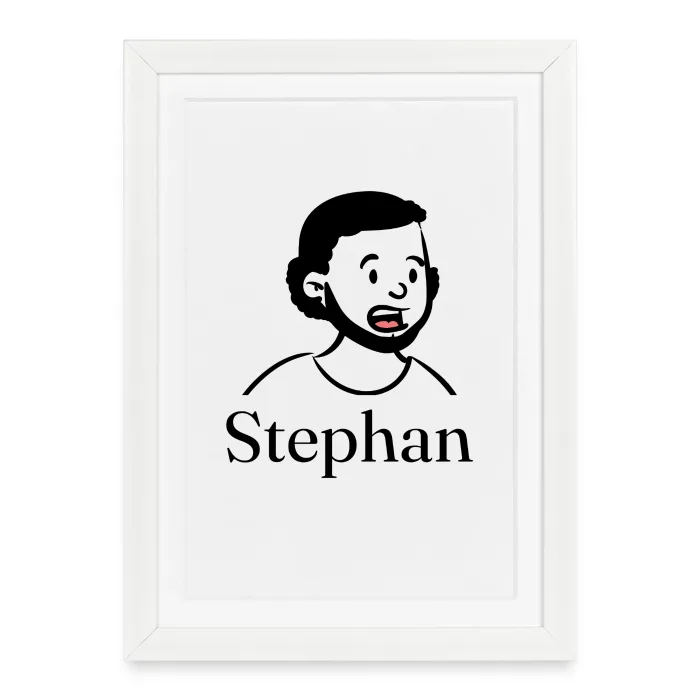 Affiche encadrée personnalisée au prénom Stephan