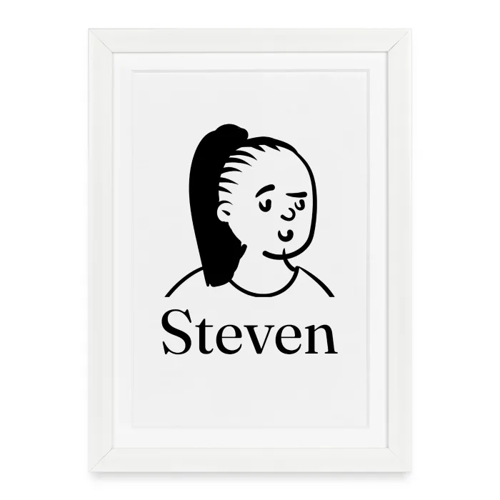 Affiche encadrée personnalisée au prénom Steven