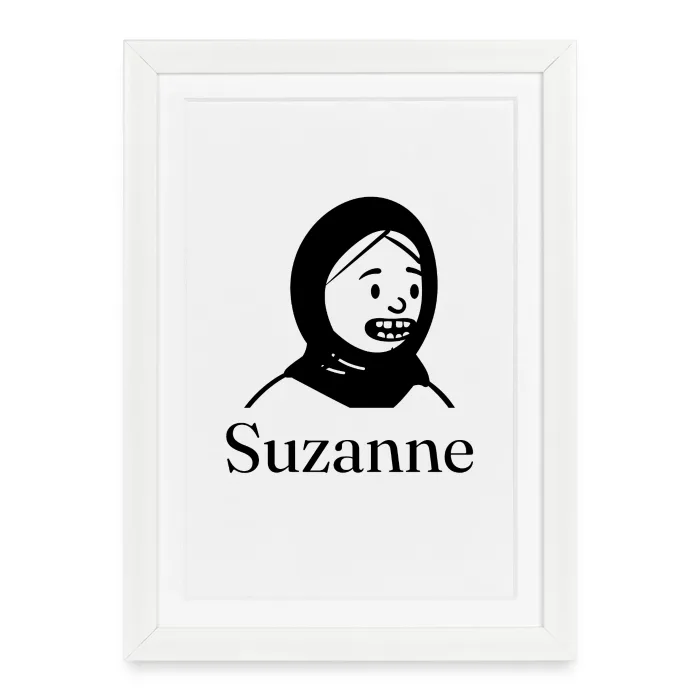 Affiche encadrée personnalisée au prénom Suzanne
