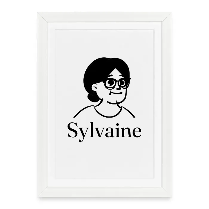 Affiche encadrée personnalisée au prénom Sylvaine
