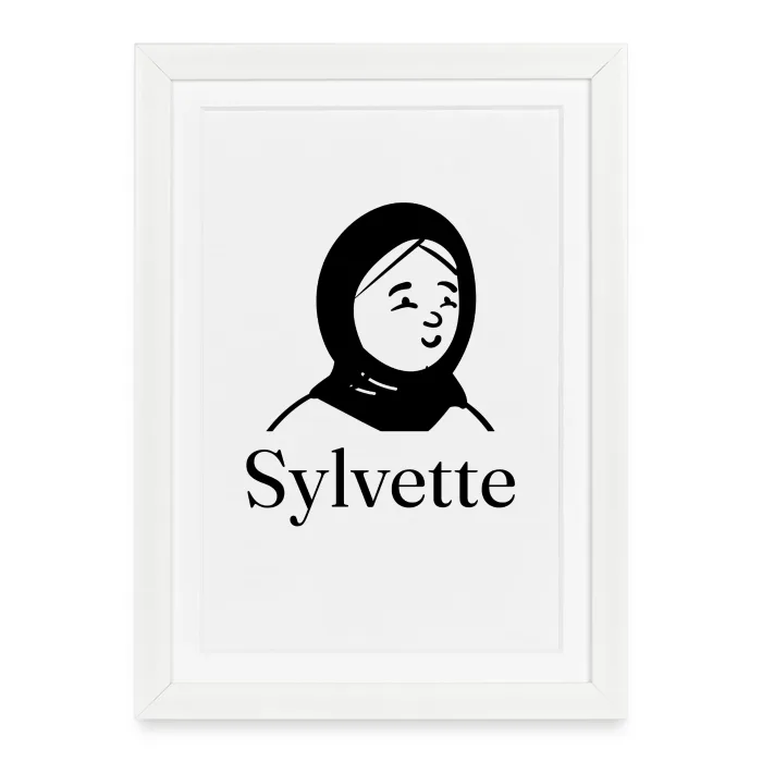 Affiche encadrée personnalisée au prénom Sylvette