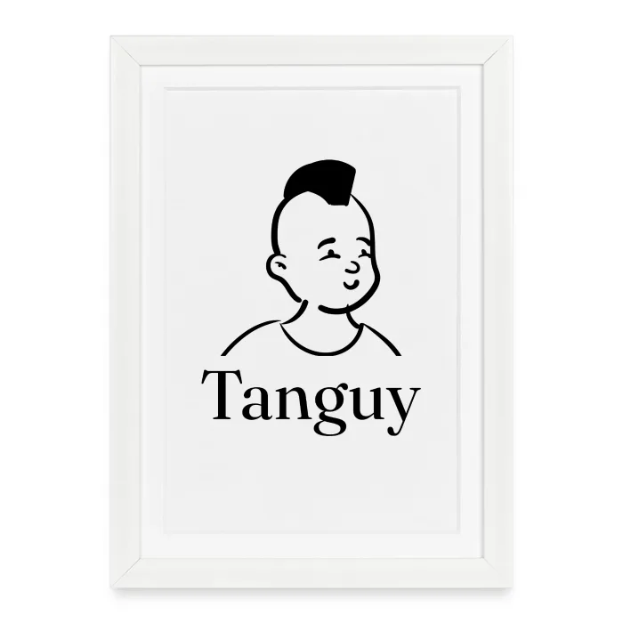 Affiche encadrée personnalisée au prénom Tanguy