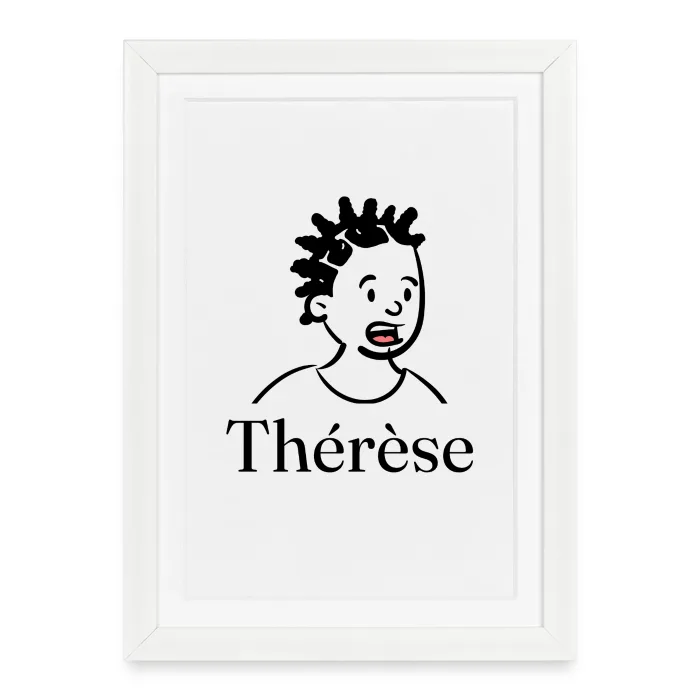 Affiche encadrée personnalisée au prénom Thérèse