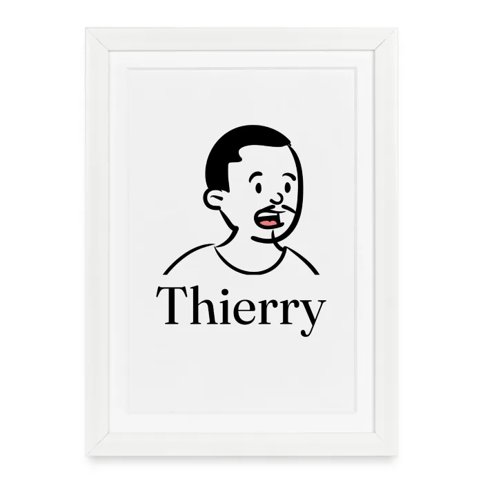 Affiche encadrée personnalisée au prénom Thierry