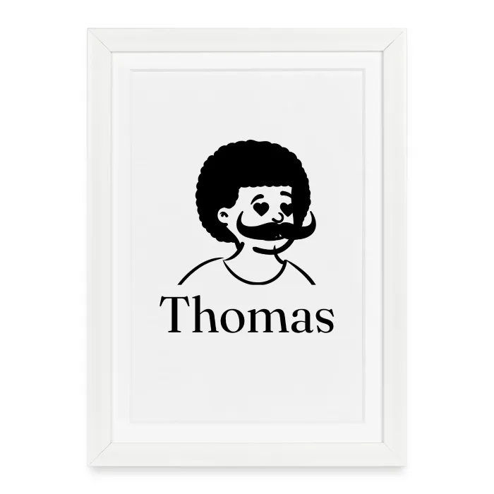 Affiche encadrée personnalisée au prénom Thomas