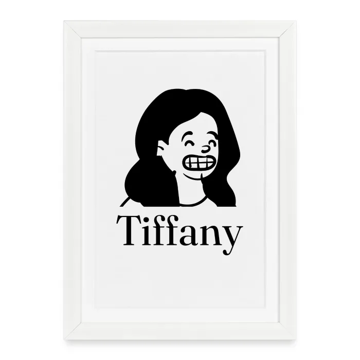 Affiche encadrée personnalisée au prénom Tiffany