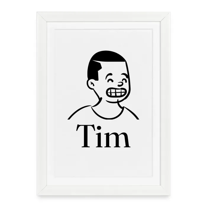 Affiche encadrée personnalisée au prénom Tim