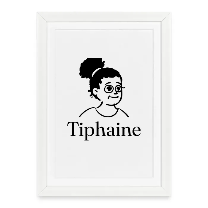 Affiche encadrée personnalisée au prénom Tiphaine