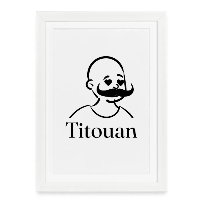 Affiche encadrée personnalisée au prénom Titouan