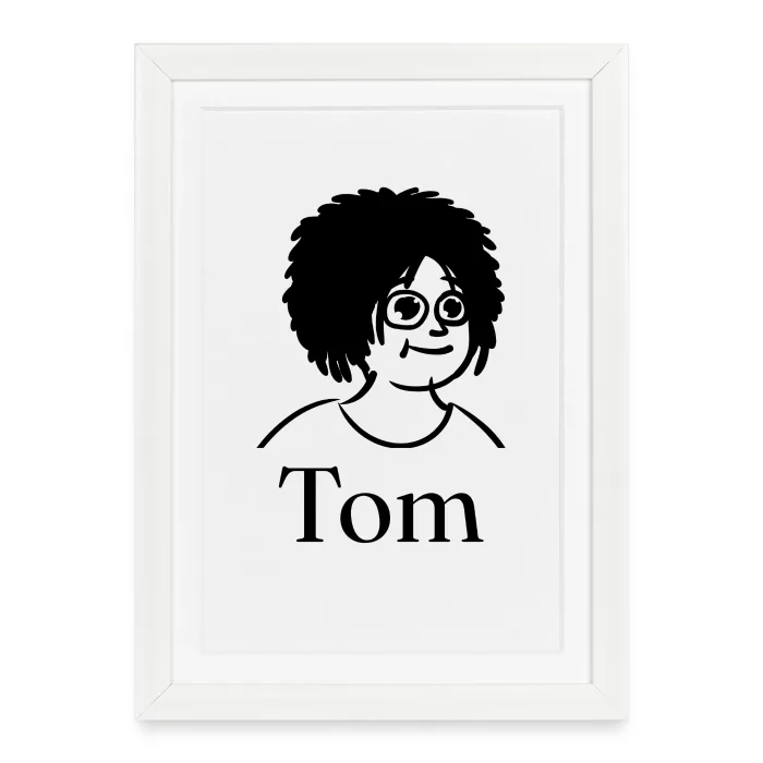 Affiche encadrée personnalisée au prénom Tom
