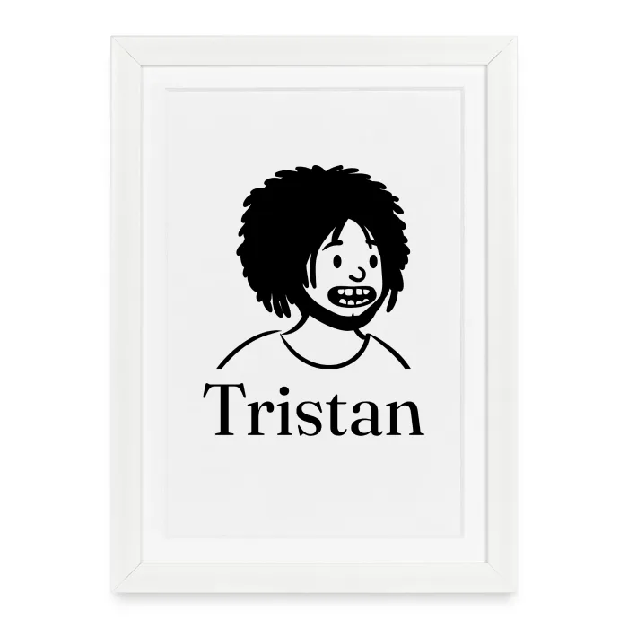 Affiche encadrée personnalisée au prénom Tristan
