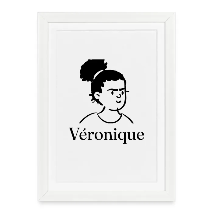 Affiche encadrée personnalisée au prénom Véronique