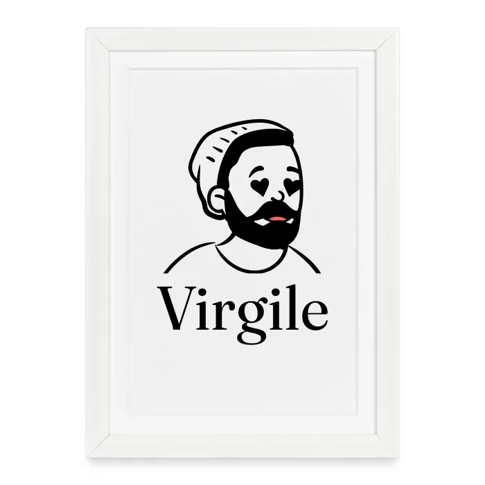 Affiche encadrée personnalisée au prénom Virgile