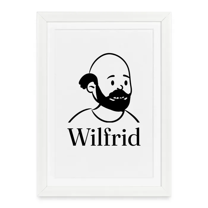 Affiche encadrée personnalisée au prénom Wilfrid