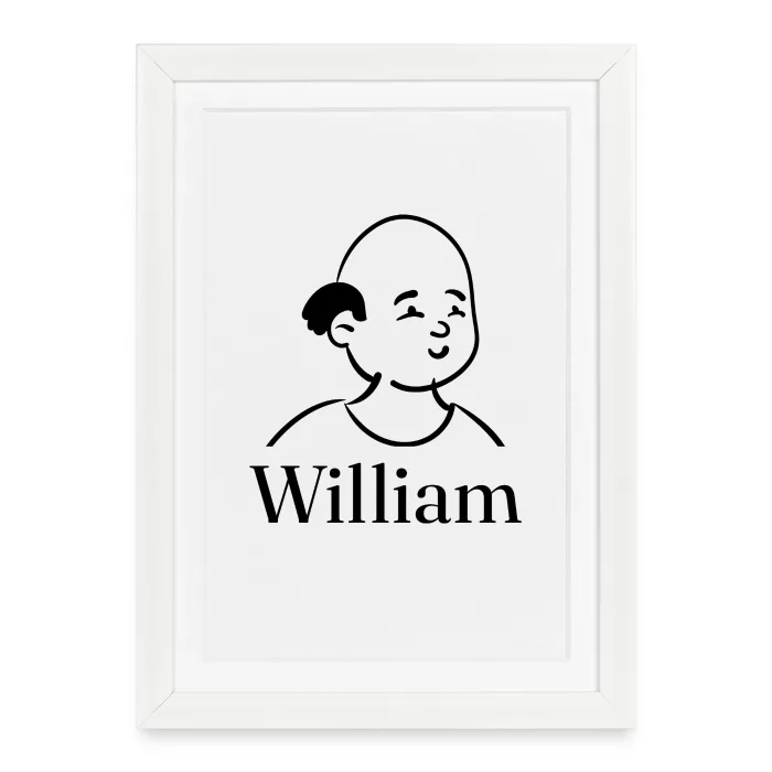 Affiche encadrée personnalisée au prénom William