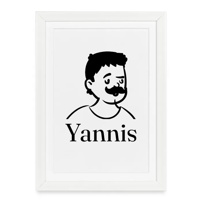 Affiche encadrée personnalisée au prénom Yannis