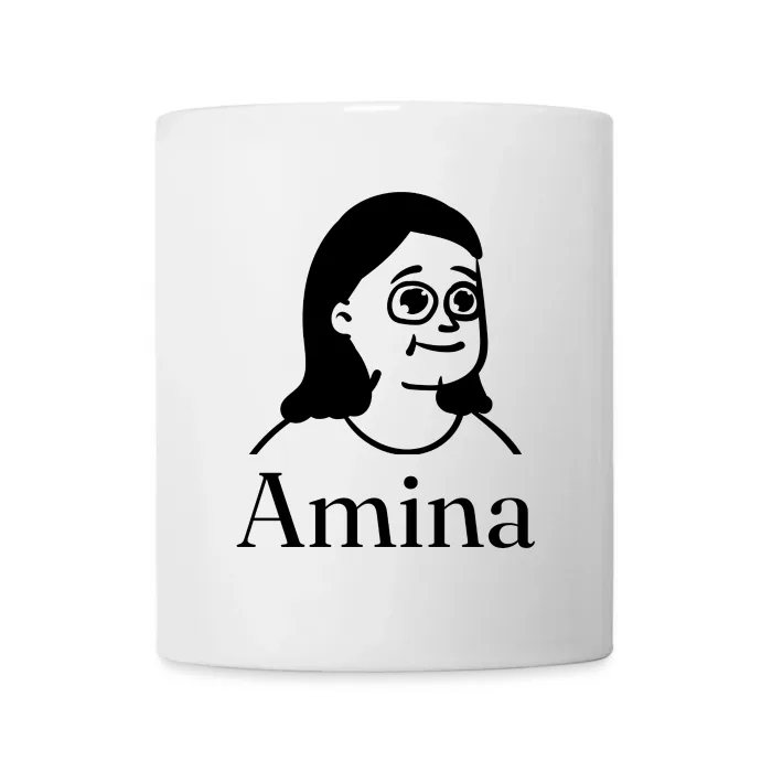 Mug personnalisé au prénom Amina