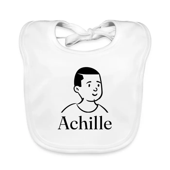Bavoir bébé personnalisé au prénom Achille