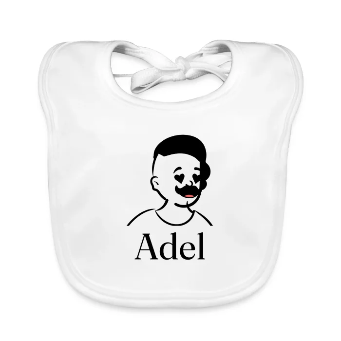 Bavoir bébé personnalisé au prénom Adel