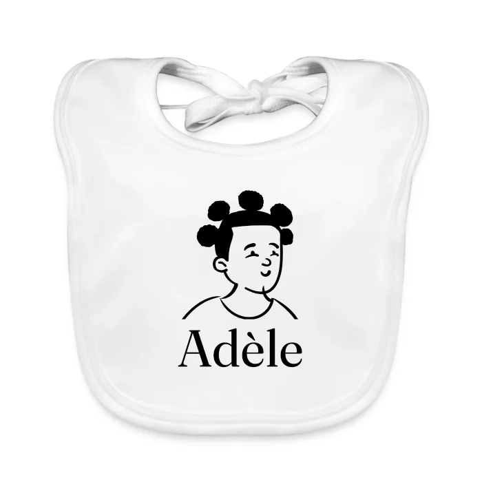 Bavoir bébé personnalisé au prénom Adèle
