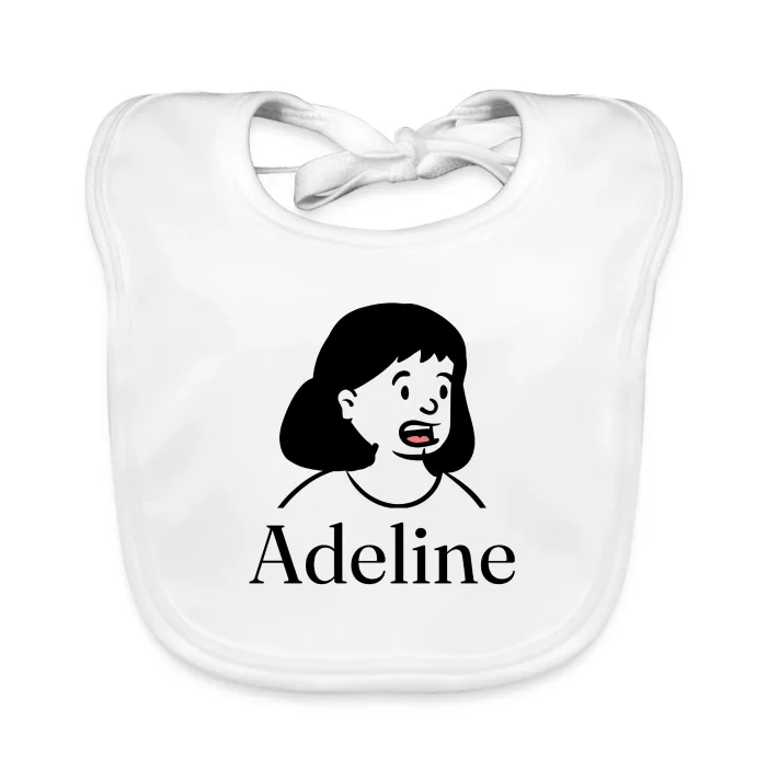 Bavoir bébé personnalisé au prénom Adeline