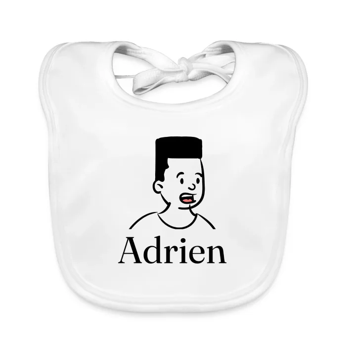 Bavoir bébé personnalisé au prénom Adrien