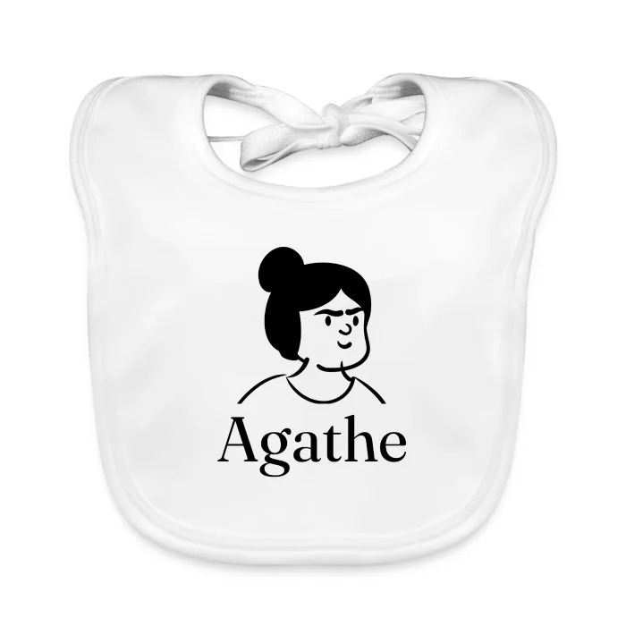 Bavoir bébé personnalisé au prénom Agathe
