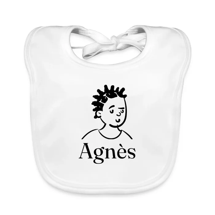 Bavoir bébé personnalisé au prénom Agnès