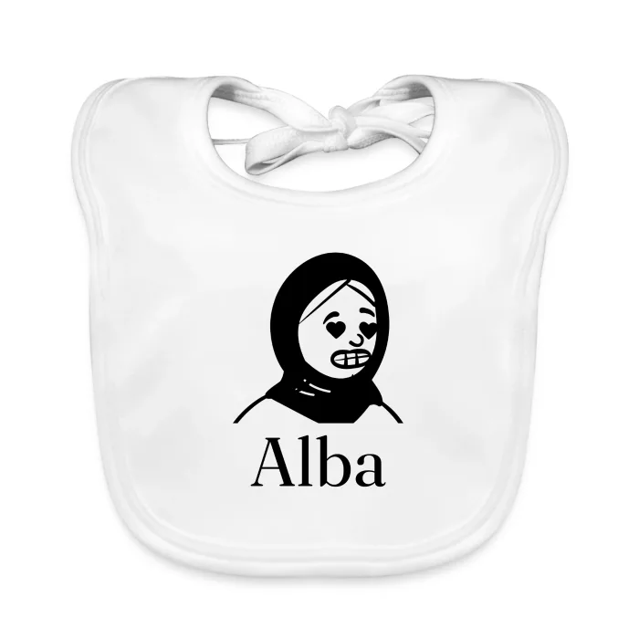 Bavoir bébé personnalisé au prénom Alba