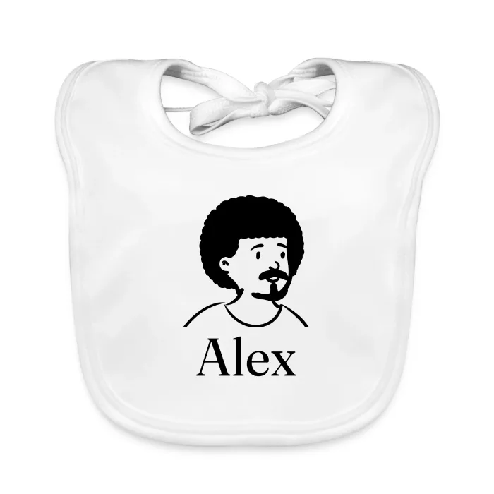 Bavoir bébé personnalisé au prénom Alex