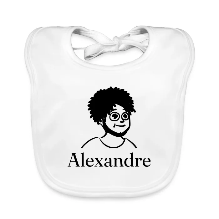 Bavoir bébé personnalisé au prénom Alexandre