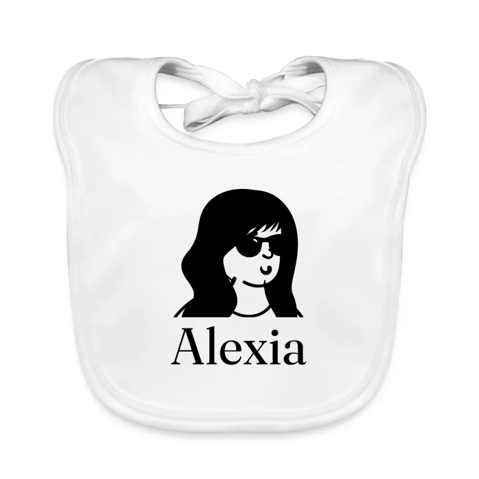 Bavoir bébé personnalisé au prénom Alexia