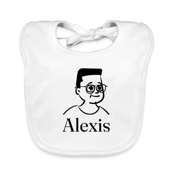 Bavoir bébé personnalisé au prénom Alexis