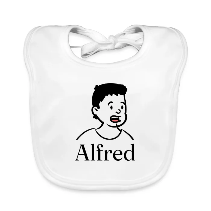 Bavoir bébé personnalisé au prénom Alfred