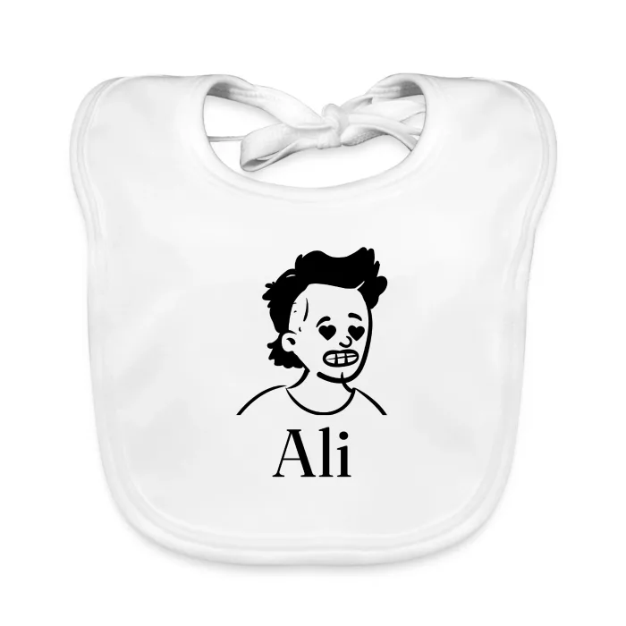 Bavoir bébé personnalisé au prénom Ali