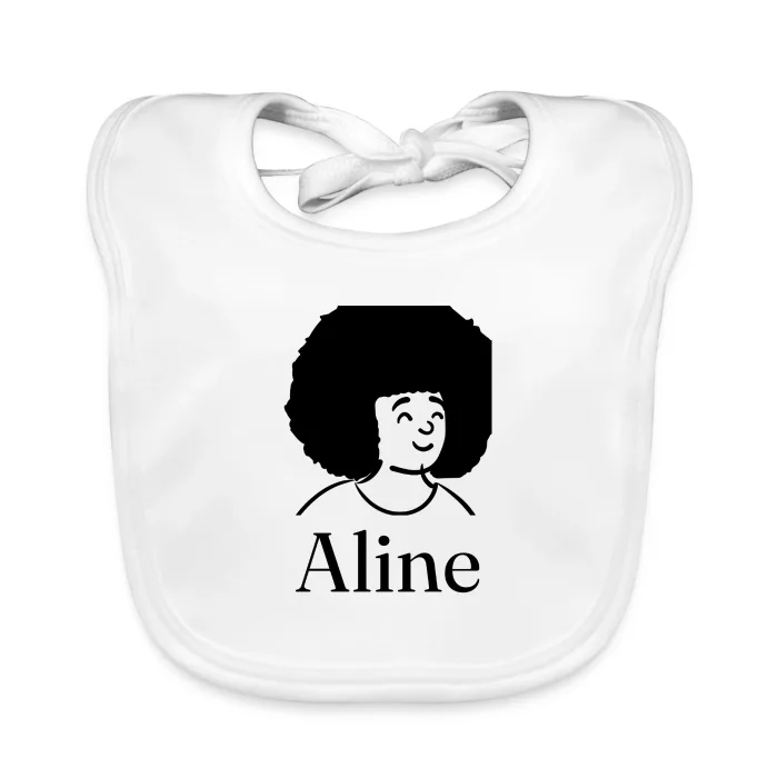 Bavoir bébé personnalisé au prénom Aline