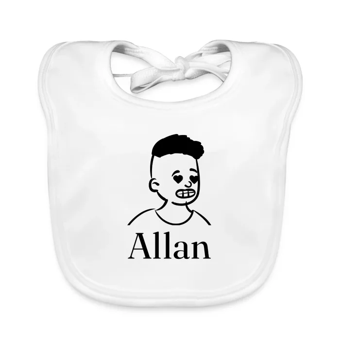 Bavoir bébé personnalisé au prénom Allan