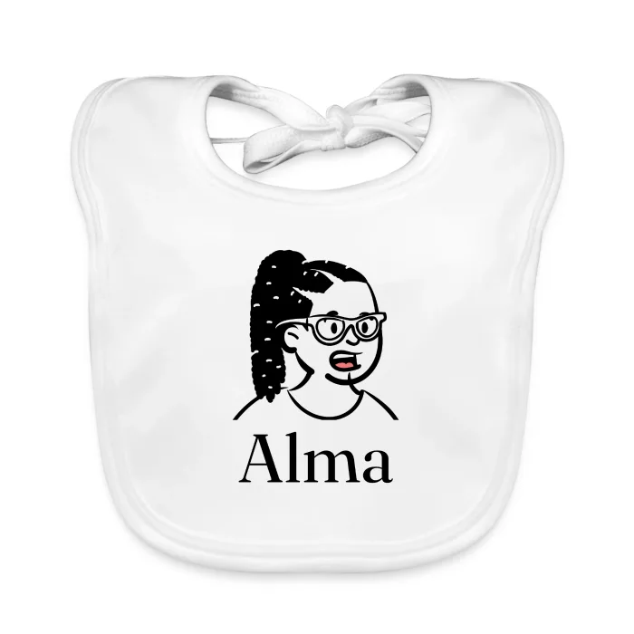 Bavoir bébé personnalisé au prénom Alma