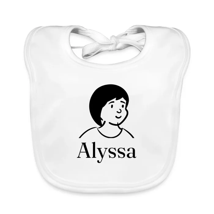 Bavoir bébé personnalisé au prénom Alyssa