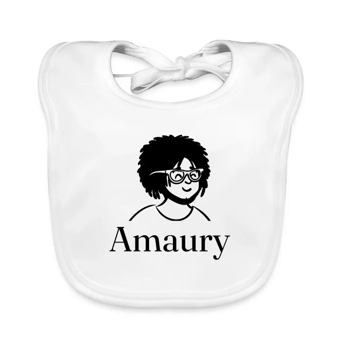 Bavoir bébé personnalisé au prénom Amaury