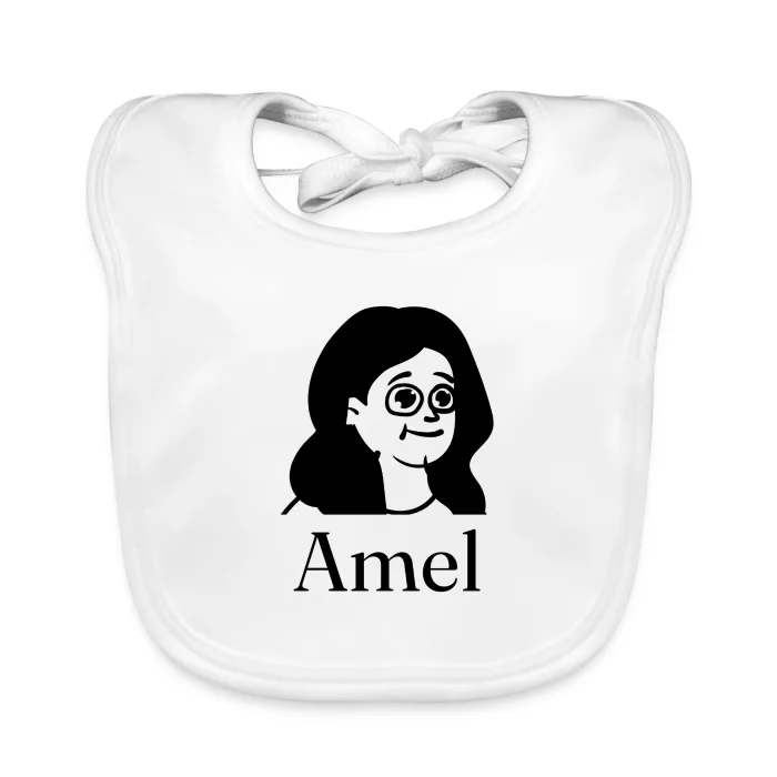 Bavoir bébé personnalisé au prénom Amel