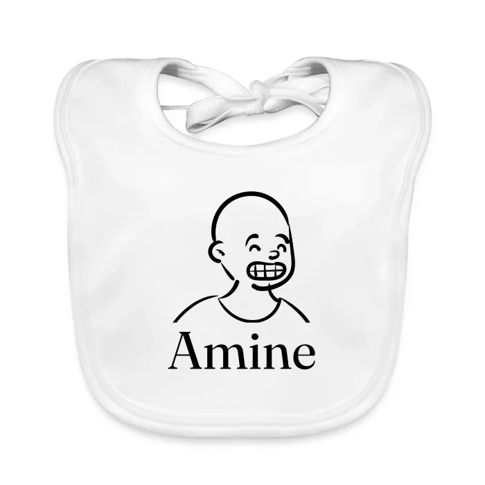 Bavoir bébé personnalisé au prénom Amine