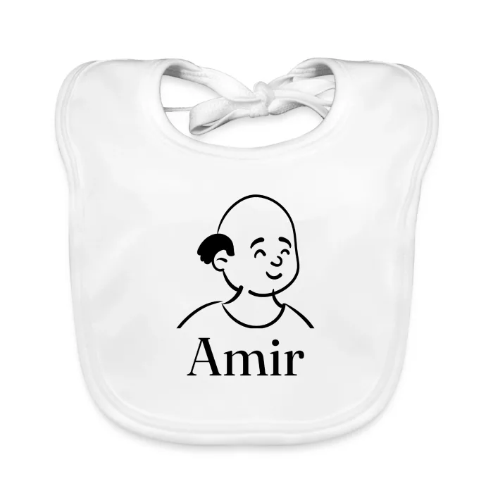Bavoir bébé personnalisé au prénom Amir