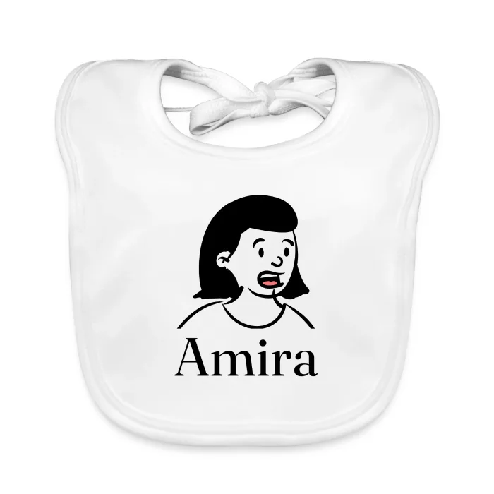 Bavoir bébé personnalisé au prénom Amira