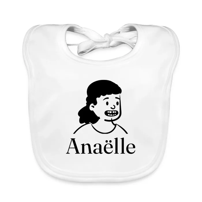Bavoir bébé personnalisé au prénom Anaëlle