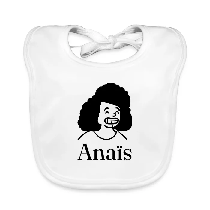 Bavoir bébé personnalisé au prénom Anaïs
