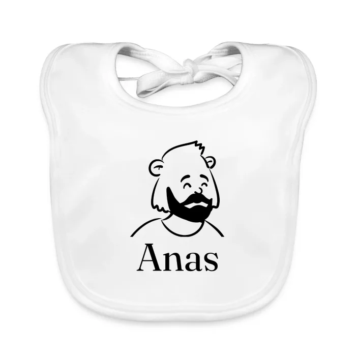 Bavoir bébé personnalisé au prénom Anas